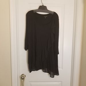 Lane Bryant black 3/4 sleeve blouse